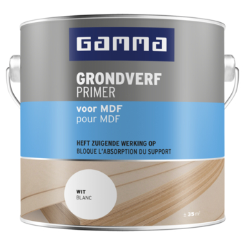 GAMMA MDF Grondverf Wit 2 5 L GAMMA Be