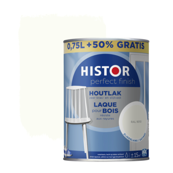 Histor Perfect Finish Houtlak RAL 9010 Zijdeglans 750 Ml 50 Gratis