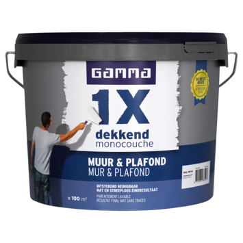 Gamma Latex X Dekkend Muur Plafond Mat Ral Gebroken Wit