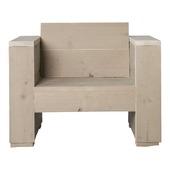 Loungestoel Marlind zand steigerhout