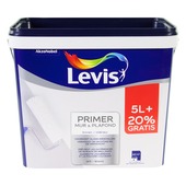 Levis primer muur en plafond mat wit 5+1 L