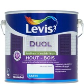 Levis Duol primer & lak 2 in 1 zijdeglans wit 2,5 liter