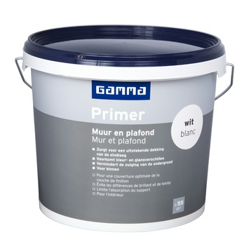GAMMA primer muur en plafond wit 5 L