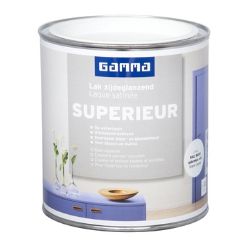 GAMMA Superieur lak zijdeglans RAL9010 gebroken wit 750 ml