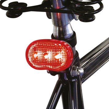 Feu Arrière De Vélo à Piles – 5 LED Rouges – Clip + Fixation Selle – Super Lumineux – Sécurité Nuit