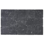 Kasseien beton getrommeld zwart 15x15x5 cm - 105 stuks / 2,42 m²