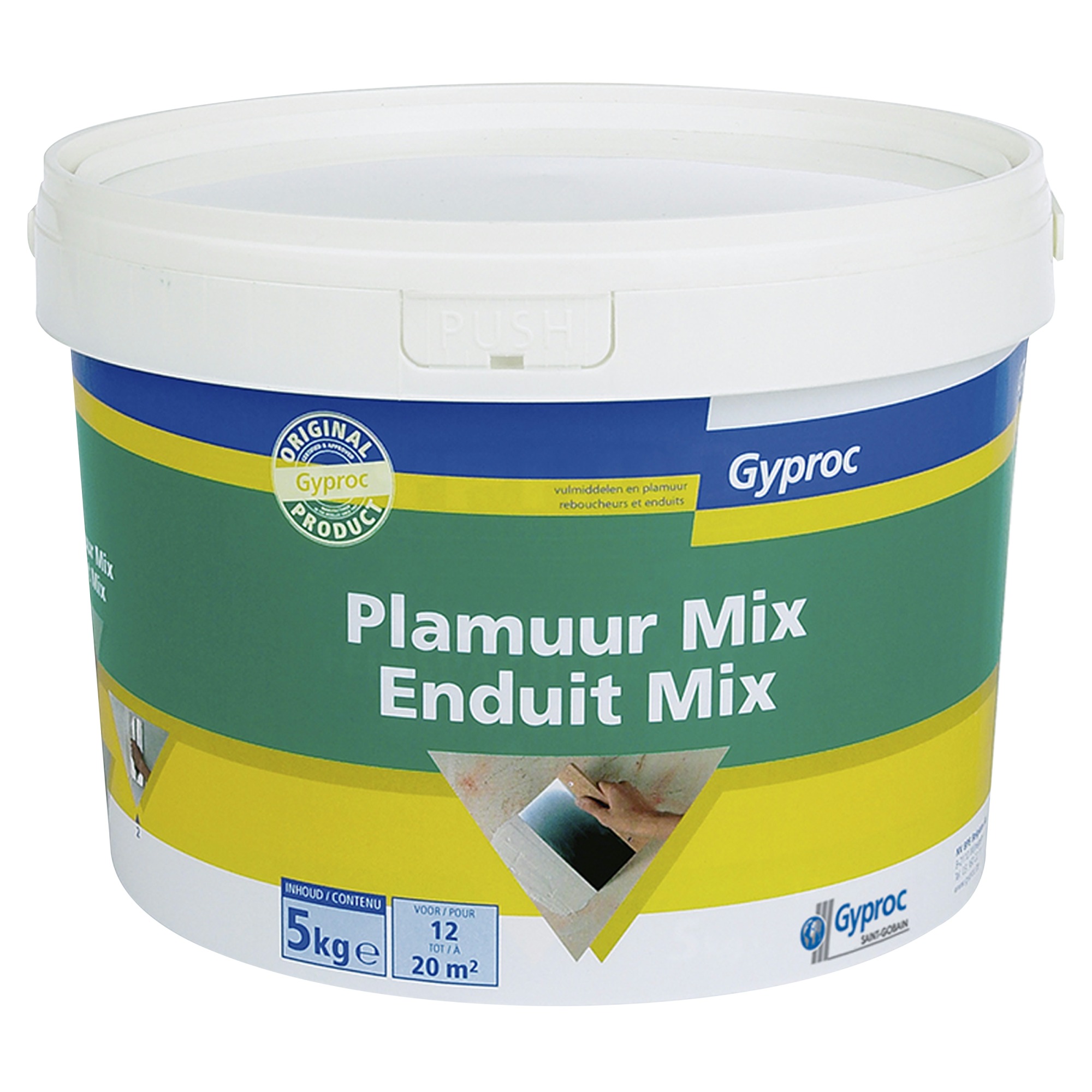 Enduit mix Gyproc 5 kg Mortier de jointoiement Plaques de plâtre