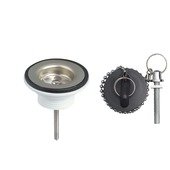 Crépine lavabo avec bouchon et chaine Wirquin ø32 mm chain 65 mm