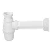 Siphon de lavabo avec tuyau mural Wirquin blanc