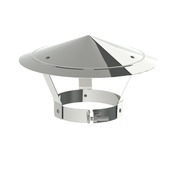 Saninstal regenkap nr. 1 inox ø153 mm