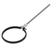 Saninstal beugel 153 mm geëmailleerd staal mat zwart