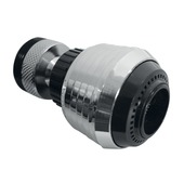 Van Marcke straalbreker zwenkbaar chroom/zwart M22 x 1F