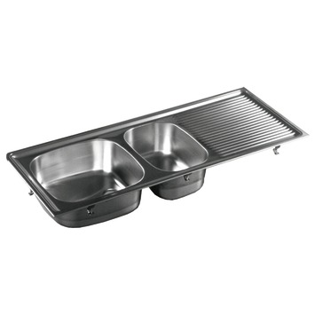 Franke spoeltafel ESX651 met stop 110x44 cm 1 1/2 bak met afdruip inox