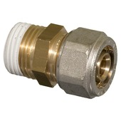 Raccord droit Levica Superpipe pour CC et sanitaire 1/2"Mx16 mm