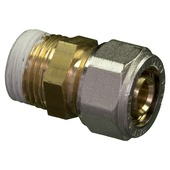 Levica Superpipe koppeling recht sanitair en CV 1/2"M x 16 mm 2 stuks