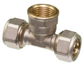 Raccord en T Levica Superpipe pour CC et sanitaire 16x1/2"Fx16-2 mm