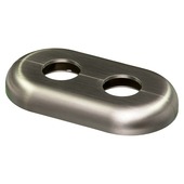 Rosace double Levica ø21,7 mm entraxe 37 mm inox look