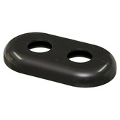 Rosace double Levica ø21,7 mm entraxe 37 mm noir