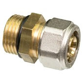 Raccord droit joint O Levica Superpipe pour CC et sanitaire 1/2"Mx16 mm