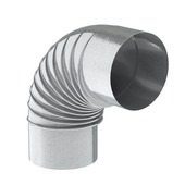 Saninstal bocht 90 graden gegalvaniseerd ø131 mm