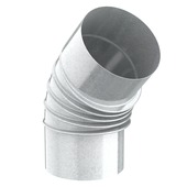 Saninstal bocht 45 graden verzinkt ø125 mm