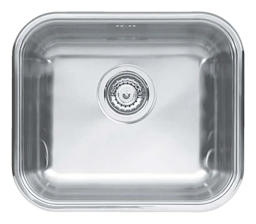 Évier 1 bac avec bouchon-crépine GAMMA 45,1x40,1 cm inox