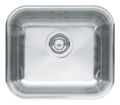 Évier 1 bac avec bouchon-crépine GAMMA 45,1x40,1 cm inox