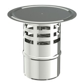 Saninstal kap voor pellet inox ø80 mm