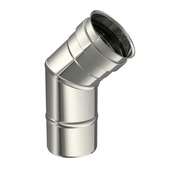 Coude 45° Saninstal inox pour poêle à pellets ø80 mm