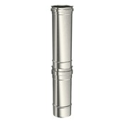 Saninstal buis regelbaar voor pellet inox 35-55 cm x ø80 mm