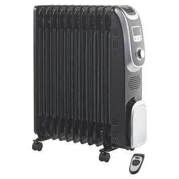 Handson oliegevulde radiator 2300 W zwart met display
