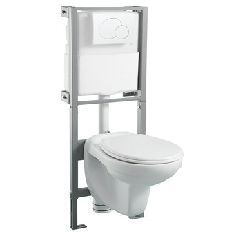 Allibert - Design - WC suspendu avec abattant WC + réservoir