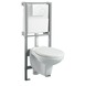 Pack WC suspendu Allibert Keris 4,5/9l -3,5/4,5l blanc