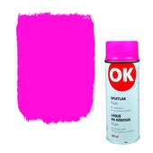 OK spuitlak zijdeglans roze fluor 400 ml