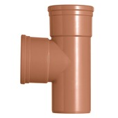 Martens T-stuk 90 graden met 2 mannelijke uiteinden roodbruin 110 mm