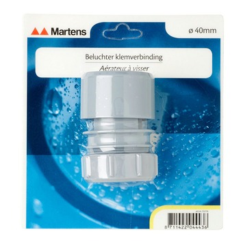 Martens beluchter met klemverbinding grijs 40 mm