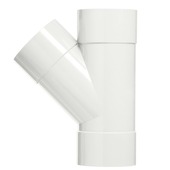 Martens T-stuk 45 graden met 3 x lijmmof wit 40 mm