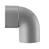 Martens bochtstuk 90 graden met lijmmof grijs 100 mm