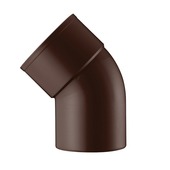 Martens bocht 45 graden regenwaterafvoer met lijmmof bruin 50 mm