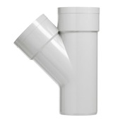 Martens T-stuk 45 graden regenwaterafvoer met 2x lijmmof lichtgrijs 80 mm