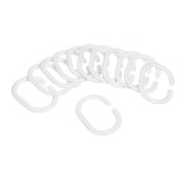 Spirella douchegordijnringen c-minor wit 12 stuks