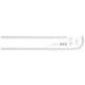 Barre de douche universelle rond Differnz blanc