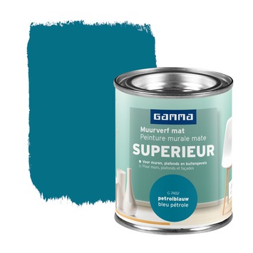 Beste GAMMA Superieur muurverf mat petrolblauw 100 ml | muurverf IJ-43