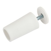 Stoothaak wit conisch + plaat/vijs 2 stuks