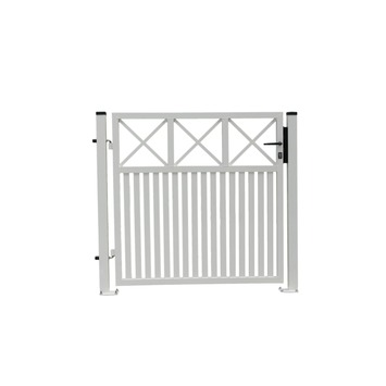 Capri enkele poort alu wit 120X125