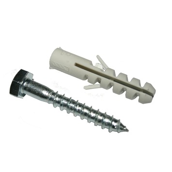 GAMMA plug nylon 6 mm met houtdraadbout verzinkt 8 stuks