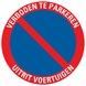 Pickup bord 180mm verboden parkeren / uitrit voertuigen