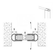 Profilé d'étanchéité vertical Sealskin I AM 6-8 mm 200 cm