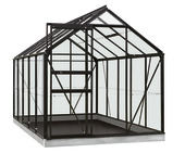 Serre Lily 6,2 m² zwart/gehard glas