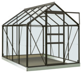 Serre Ivy 5 m² zwart/gehard glas